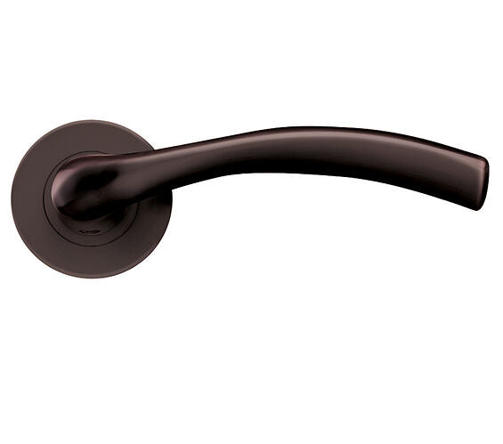 ZOO HARDWARE STANZA SIENA LEVER ON ROUND ROSE ETNA BRONZE - ZPZ050‑ETB (SOLD IN PAIRS)