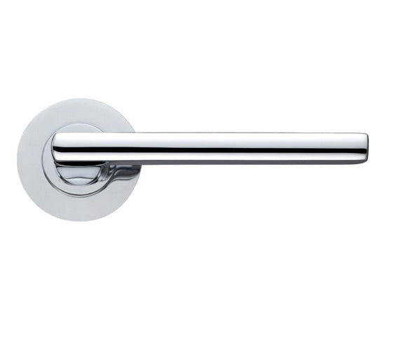 ZOO HARDWARE STANZA VENICE LEVER ON ROUND ROSE POLISHED CHROME – ZPZ070CP (SOLD IN PAIRS)