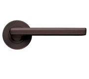 ZOO HARDWARE STANZA VENICE LEVER ON ROUND ROSE  ETNA BRONZE - ZPZ070‑ETB (SOLD IN PAIRS)
