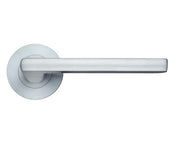 ZOO HARDWARE STANZA VENICE LEVER ON ROUND ROSE SATIN CHROME - ZPZ070SC (SOLD IN PAIRS)