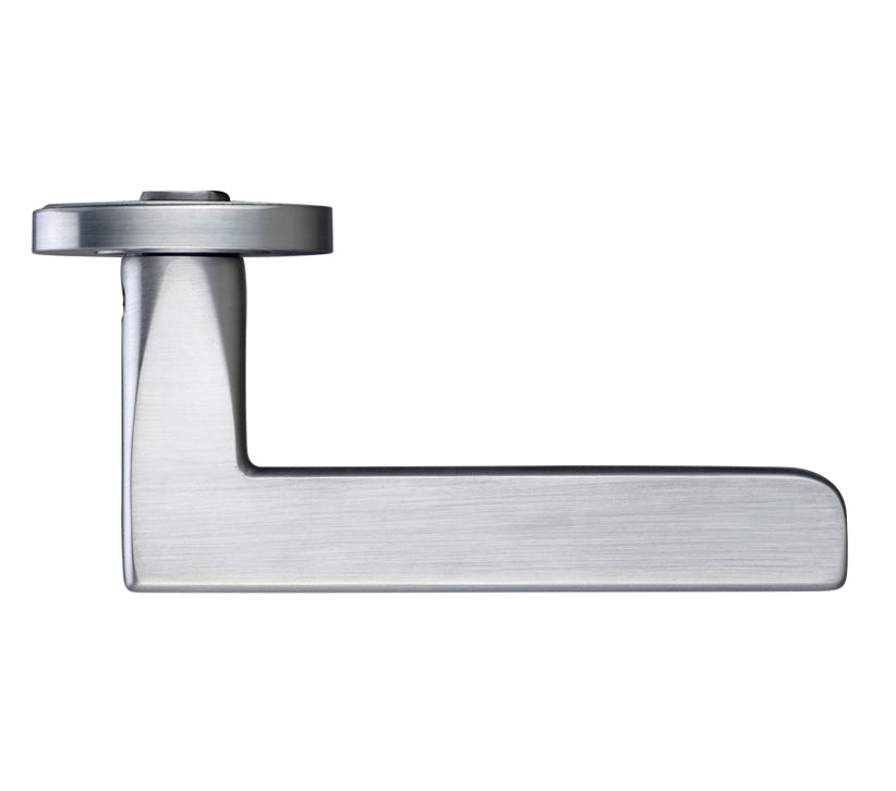ZOO HARDWARE STANZA VENICE LEVER ON ROUND ROSE SATIN CHROME - ZPZ070SC (SOLD IN PAIRS)