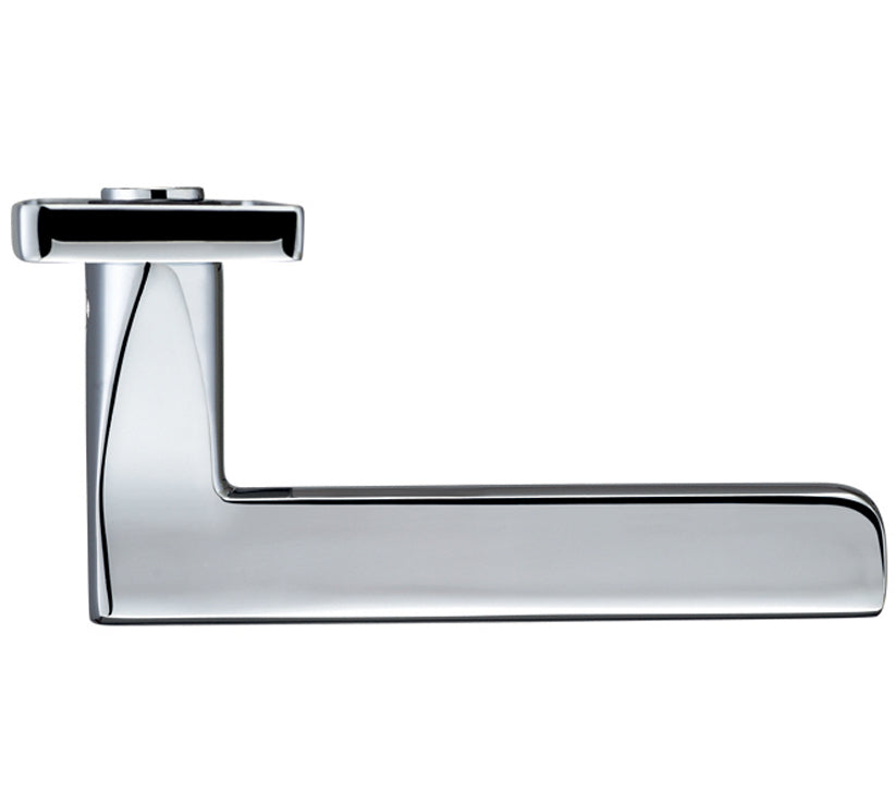 ZOO HARDWARE STANZA VENICE DOOR HANDLES ON BACKPLATE, POLISHED CHROME - (SOLD IN PAIRS)
