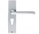 ZOO HARDWARE STANZA VENICE DOOR HANDLES ON BACKPLATE SATIN CHROME - ZPZ071SC (SOLD IN PAIRS)