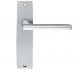 ZOO HARDWARE STANZA VENICE DOOR HANDLES ON BACKPLATE SATIN CHROME - ZPZ071SC (SOLD IN PAIRS)