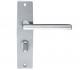 ZOO HARDWARE STANZA VENICE DOOR HANDLES ON BACKPLATE SATIN CHROME - ZPZ071SC (SOLD IN PAIRS)