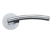 ZOO HARDWARE STANZA AMALFI LEVER ON ROUND ROSE POLISHED CHROME - ZPZ080CP (SOLD IN PAIRS)