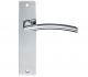 ZOO HARDWARE STANZA AMALFI DOOR HANDLES ON BACKPLATE  POLISHED CHROME - ZPZ081CP (SOLD IN PAIRS)