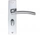 ZOO HARDWARE STANZA AMALFI DOOR HANDLES ON BACKPLATE  POLISHED CHROME - ZPZ081CP (SOLD IN PAIRS)