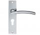 ZOO HARDWARE STANZA AMALFI DOOR HANDLES ON BACKPLATE  POLISHED CHROME - ZPZ081CP (SOLD IN PAIRS)