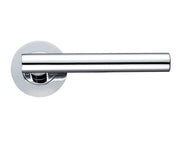 ZOO HARDWARE STANZA LUCCA LEVER ON ROUND ROSE  POLISHED CHROME - ZPZ090CP (SOLD IN PAIRS)
