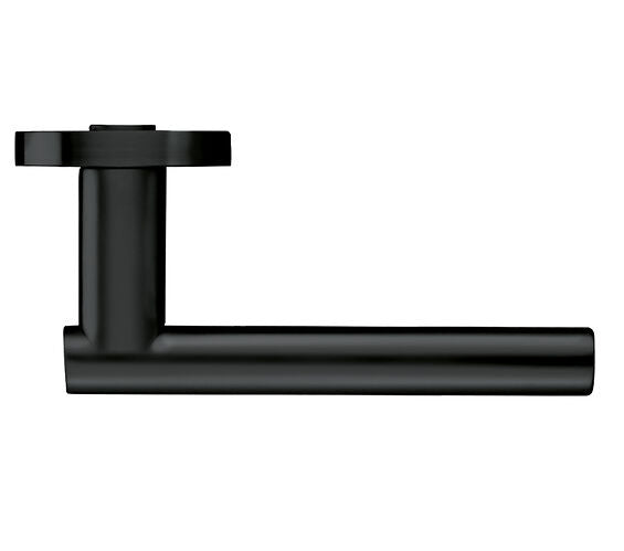 ZOO HARDWARE STANZA ADRIA LEVER ON ROUND ROSE OSCURO MATT BLACK - ZPZ100‑OMB (SOLD IN PAIRS)