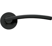 ZOO HARDWARE STANZA ADRIA LEVER ON ROUND ROSE OSCURO MATT BLACK - ZPZ100‑OMB (SOLD IN PAIRS)