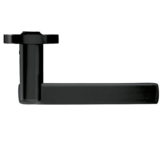 ZOO HARDWARE STANZA ADRIA LEVER ON ROUND ROSE OSCURO MATT BLACK - ZPZ100‑OMB (SOLD IN PAIRS)