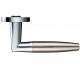 ZOO HARDWARE STANZA ATLANTA LEVER ON ROUND ROSE  DUAL FINISH POLISHED CHROME & SATIN NICKEL - ZPZ110CPSN (SOLD IN PAIRS)