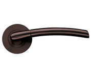 ZOO HARDWARE STANZA OLYMPUS LEVER ON ROUND ROSE ETNA BRONZE - ZPZ140‑ETB (SOLD IN PAIRS)