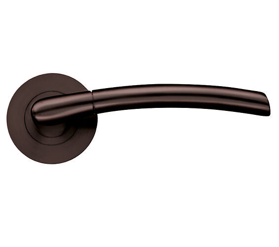 ZOO HARDWARE STANZA OLYMPUS LEVER ON ROUND ROSE ETNA BRONZE - ZPZ140‑ETB (SOLD IN PAIRS)