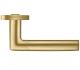 ZOO HARDWARE STANZA OLYMPUS LEVER ON ROUND ROSE  FAVO SATIN BRASS - ZPZ140‑FSB (SOLD IN PAIRS)