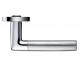 ZOO HARDWARE STANZA OLYMPUS LEVER ON ROUND ROSE  DUAL FINISH SATIN CHROME & POLISHED CHROME - ZPZ140SCCP (SOLD IN PAIRS)