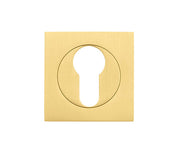 ZOO HARDWARE STANZA SQUARE EURO PROFILE ESCUTCHEON FAVO SATIN BRASS - ZPZSQ001-FSB (SOLD IN SINGLES)