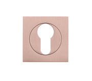 Zoo Hardware Stanza Square Euro Profile Escutcheon, Tuscan Rose Gold - ZPZSQ001-TRG (Sold in Singles)