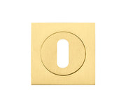 Zoo Hardware Stanza Square Standard Profile Escutcheon, Favo Satin Brass - ZPZSQ002-FSB (Sold in Singles)