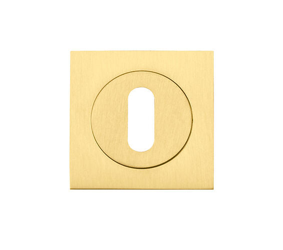 Zoo Hardware Stanza Square Standard Profile Escutcheon, Favo Satin Brass - ZPZSQ002-FSB (Sold in Singles)