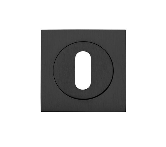 Zoo Hardware Stanza Square Standard Profile Escutcheon, Oscuro Matt Black - ZPZSQ002-OMB (Sold in Singles)