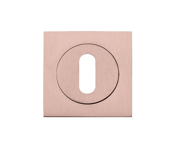 Zoo Hardware Stanza Square Standard Profile Escutcheon, Tuscan Rose Gold - ZPZSQ002-TRG (Sold in Singles)