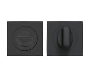 ZOO HARDWARE STANZA SQUARE BATHROOM TURN & RELEASE, OSCURO MATT BLACK - ZPZSQ004-OMB (SOLD IN SINGLES)