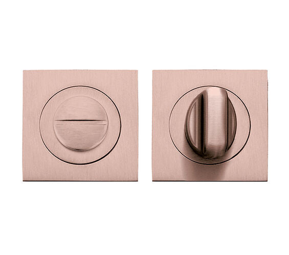 ZOO HARDWARE STANZA SQUARE BATHROOM TURN & RELEASE, TUSCAN ROSE GOLD - ZPZSQ004-TRG (SOLD IN SINGLES)
