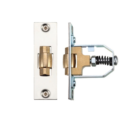 ZOO HARDWARE ADJUSTABLE ROLLER LATCH (76MM), POLISHED NICKEL - ZRL76PN