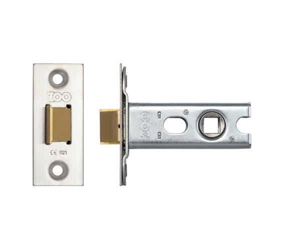 ZOO HARDWARE DOUBLE SPRUNG TUBULAR LATCHES (BOLT THROUGH) - STAINLESS STEEL FINISH