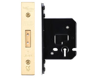 ZOO HARDWARE 3 LEVER DEAD LOCK (67.5MM OR 79.5MM) - PVD STAINLESS BRASS