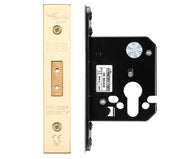 ZOO HARDWARE EURO DEAD LOCK (67.5MM OR 79.5MM) - PVD STAINLESS BRASS