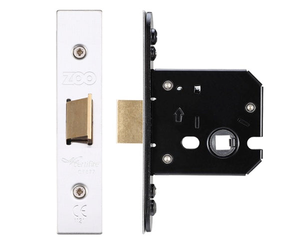 ZOO HARDWARE FLAT LATCH (67.5MM, 79.5MM OR 105.5MM) - SATIN STAINLESS STEEL