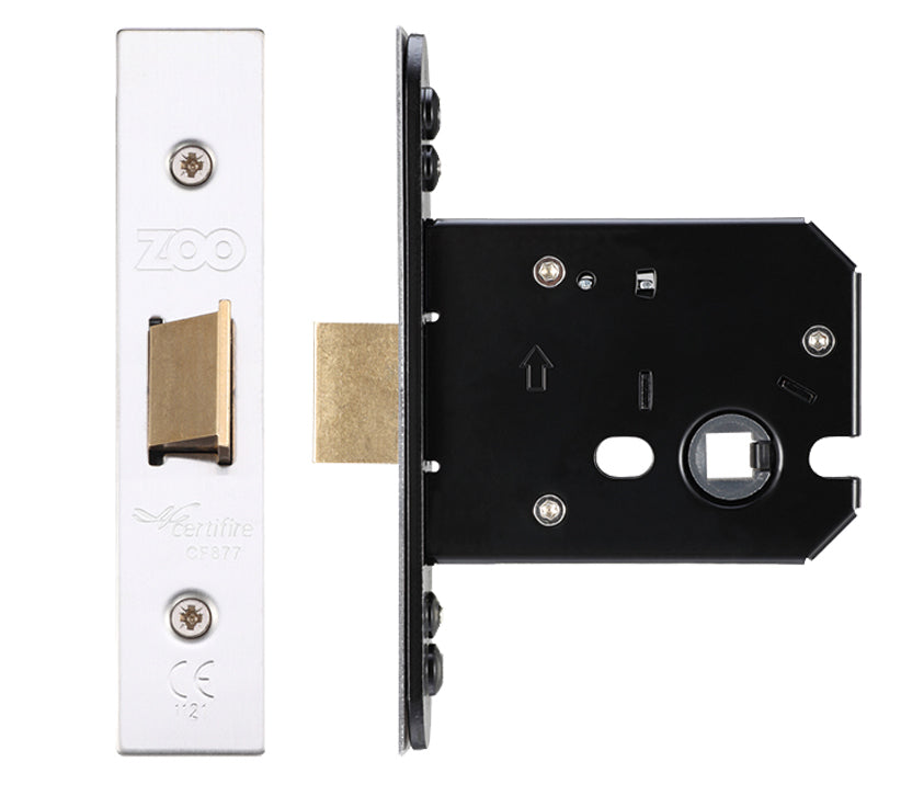 ZOO HARDWARE FLAT LATCH (67.5MM, 79.5MM OR 105.5MM) - SATIN STAINLESS STEEL