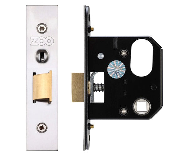 ZOO HARDWARE UK REPLACEMENT OVAL NIGHT LATCH (65.5MM OR 78MM) - SATIN STAINLESS STEEL