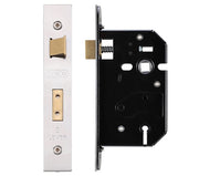 ZOO HARDWARE 3 LEVER UK REPLACEMENT SASH LOCK (65.5MM OR 78MM) - SATIN STAINLESS STEEL