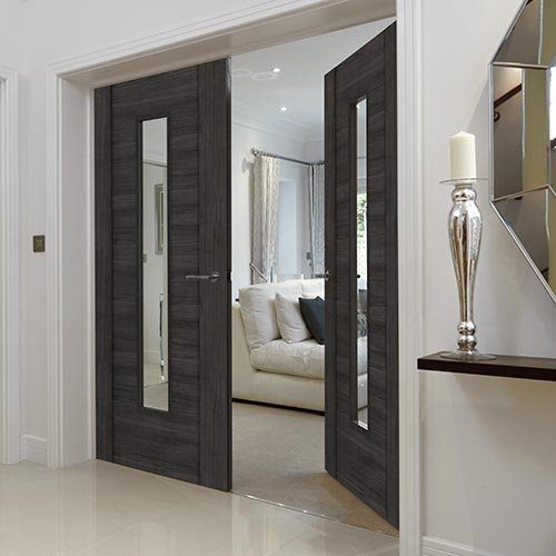 ALABAMA DARK GREY GLAZED INTERNAL DOOR