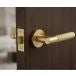 MARINO KNURLED LEVER DOOR HANDLE ON ROSE – LATCH PACK – MATT SATIN BRASS