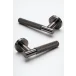 MARINO KNURLED DOOR HANDLE ON ROSE – LOCK PACK – BLACK NICKEL