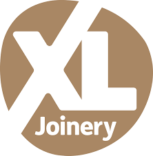 Logo of XL Joinery with a brown circle and white text