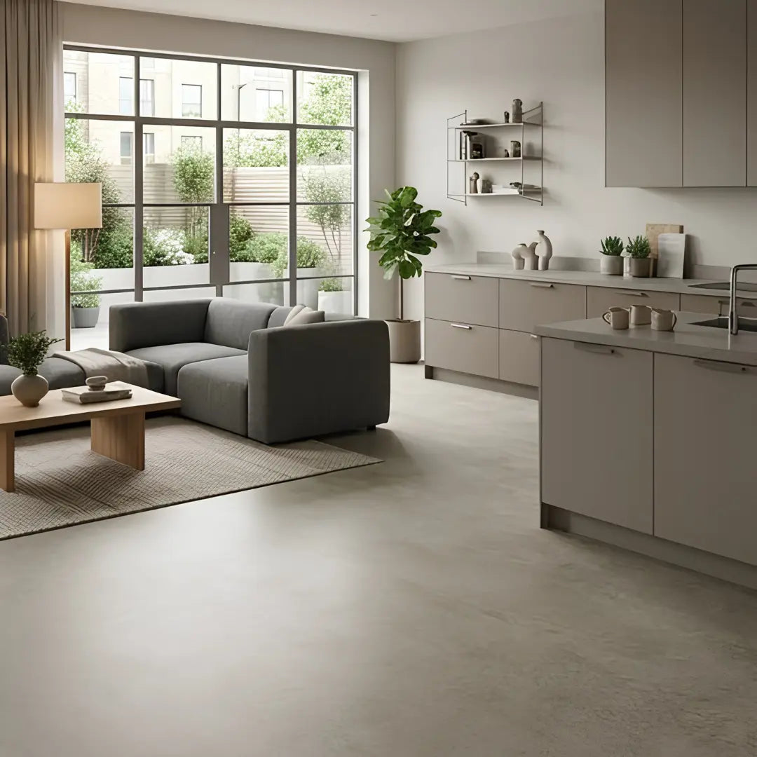 DN8633‑001 LIGHT CONCRETE EFFECT 7MM PRE‑GROUTED TILE