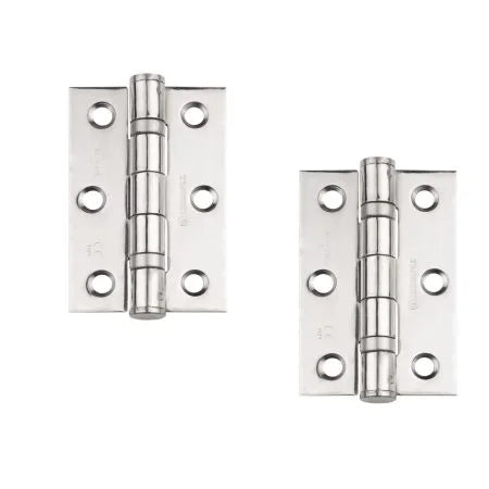 HIN1322/7BSS 76 X 51 X 2MM BALL BEARING HINGE – GRADE 7 BRIGHT STAINLESS STEEL