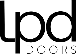 Lpd Doors logo in black and white