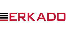 ERKADO logo with red and black text on a white background