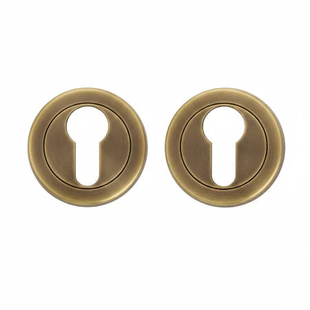 EURO PROFILE ESCUTCHEON 50MM – ANTIQUE BRASS