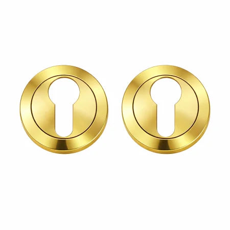 EURO PROFILE ESCUTCHEON 50MM – POLISHED BRASS