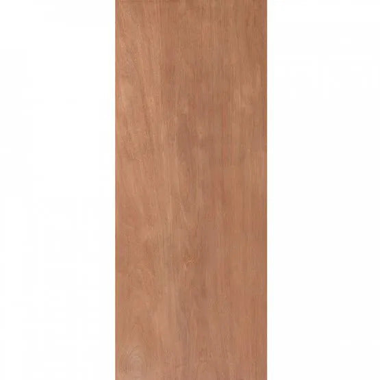 Wooden panel with a warm brown finish on a white background