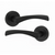 ELVAS STYLE LEVER ON ROSE – MATT BLACK